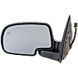 2001 Chevrolet Suburban 2500 - Driver and Passenger Side Mirror, For Models Without Off Road Package, Power Adjust, Heated, Textured Black, Manual Folding, No Signal Light, No Blind Spot Feature, No Memory, With Puddle Light, No Auto-Dimming