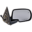 2001 Chevrolet Suburban 2500 - Driver and Passenger Side Mirror, For Models Without Off Road Package, Power Adjust, Heated, Textured Black, Manual Folding, No Signal Light, No Blind Spot Feature, No Memory, With Puddle Light, No Auto-Dimming