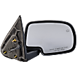 2001 Chevrolet Suburban 2500 - Driver and Passenger Side Mirror, For Models Without Off Road Package, Power Adjust, Heated, Textured Black, Manual Folding, No Signal Light, No Blind Spot Feature, No Memory, With Puddle Light, No Auto-Dimming
