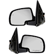2001 Chevrolet Silverado 1500 - Driver and Passenger Side Mirror, Power Adjust, Heated, Paintable, Manual Folding, No Signal Light, No Blind Spot Feature, Without Memory Recall, No Puddle Light, No Auto-Dimming