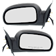 2004 Buick Rainier - Driver and Passenger Side Mirror, 1st Design, Power Adjust, Heated, Textured Black, Manual Folding, No Signal Light, No Blind Spot Feature, No Memory, No Puddle Light, No Auto-Dimming