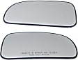 Driver and Passenger Side Mirror Glass, Non-Heated, No Blind Spot Feature, With backing plate, Includes (2) Mirror Glasses