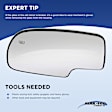 Driver and Passenger Side Mirror Glass, Non-Heated, No Blind Spot Feature, With backing plate, Includes (2) Mirror Glasses