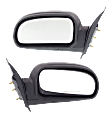 Driver and Passenger Side Mirrors, Manual Adjust, Manual Folding, Non-Heated, Textured Black, No Signal Light, No Memory, No Puddle Light, No Auto-Dimming