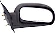 Driver and Passenger Side Mirrors, Manual Adjust, Manual Folding, Non-Heated, Textured Black, No Signal Light, No Memory, No Puddle Light, No Auto-Dimming