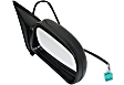 2004-2007 Buick Rainier - Driver and Passenger Side Mirrors, Power, Manual Folding, Heated, Textured Black, In-housing Signal Light, With memory, No Puddle Light, No Auto-Dimming, No Blind Spot Feature