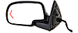 2003 Chevrolet Avalanche 1500 Z71 - Driver and Passenger Side Mirror, For Models Without Body Cladding and Light Sensitive System, Power Adjust, Heated, With 1 Paintable and 1 Textured Black Cap, Manual Folding, In-glass Signal Light, No Blind Spot Feature, No Memory
