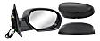 Driver and Passenger Side Mirror, Power Adjust, Heated, Manual Folding, With 1 Paintable and 1 Textured Black Cap, No Signal Light, No Memory, No Puddle Light, No Auto-Dimming
