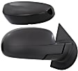Driver and Passenger Side Mirror, Power Adjust, Heated, Manual Folding, With 1 Paintable and 1 Textured Black Cap, No Signal Light, No Memory, No Puddle Light, No Auto-Dimming