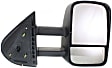 2008 Chevrolet Suburban 1500 - Driver and Passenger Side Towing Mirror, Manual Adjust, Non-Heated, Textured Black, Manual Folding, No Signal Light, With Blind Spot Glass, Without Memory Recall, No Puddle Light, No Auto-Dimming