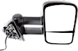 Towing Mirror, Power Adjust, Heated, Manual Folding, Textured Black, No Signal Light, No Memory, No Puddle Light, No Auto-Dim, With Blind Spot Glass