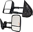 2011 Chevrolet Suburban 2500 - Driver and Passenger Side Towing Mirror, Power Adjust, Heated, Textured Black, Manual Folding, In-glass Signal Light, With Blind Spot Glass, No Memory, No Puddle Light, No Auto-Dimming
