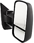 2011 Chevrolet Suburban 2500 - Driver and Passenger Side Towing Mirror, Power Adjust, Heated, Textured Black, Manual Folding, In-glass Signal Light, With Blind Spot Glass, No Memory, No Puddle Light, No Auto-Dimming