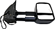 2011 Chevrolet Suburban 2500 - Driver and Passenger Side Towing Mirror, Power Adjust, Heated, Textured Black, Manual Folding, In-glass Signal Light, With Blind Spot Glass, No Memory, No Puddle Light, No Auto-Dimming