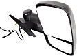 Driver and Passenger Side Towing Mirror, Power Adjust, Heated, Manual Folding, Textured Black, No Signal Light, No Memory, No Puddle Light, No Auto-Dimming, With Blind Spot Glass