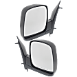 2003 Chevrolet Express 1500 - Driver and Passenger Side Mirror, Manual Adjust, Non-Heated, Textured Black, Manual Folding, No Signal Light, No Blind Spot Feature, No Memory, No Puddle Light, No Auto-Dimming
