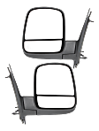 2009 Chevrolet Express 1500 - Driver and Passenger Side Mirror, Power Adjust, Heated, Textured Black, Manual Folding, No Signal Light, With Blind Spot Glass, No Memory, No Puddle Light, No Auto-Dimming