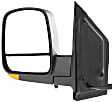 2023 GMC Savana 3500 - Driver and Passenger Side Mirror, Power Adjust, Heated, Textured Black, Manual Folding, In-housing Signal Light, With Blind Spot Glass, No Memory, No Puddle Light, No Auto-Dimming