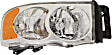 2004 Dodge Ram 3500 - Driver and Passenger Side Halogen Headlight, With bulb(s), OE Replacement