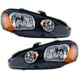 Driver and Passenger Side Headlights, with Bulbs, Halogen, Coupe, CAPA Certified