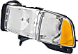 1999 Dodge Ram 3500 - Driver and Passenger Side Halogen Headlight, Without bulb(s), For Models With Sport Package, OE Replacement