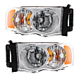 Driver and Passenger Side Halogen Headlight, With bulb(s), OE Replacement