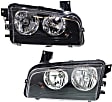 Driver and Passenger Side Halogen Headlight, With bulb(s), OE Replacement