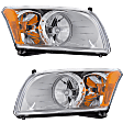 2011 Dodge Caliber - Driver and Passenger Side Halogen Headlight, With bulb(s), OE Replacement