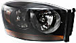 Driver and Passenger Side Halogen Headlight, With bulb(s), Clear Lens, Black Interior