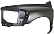 Front, Driver and Passenger Side Fenders, With antenna hole on passenger side, CAPA CERTIFIED