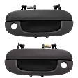 Front, Driver and Passenger Side Textured Black Exterior Door Handle, With Key Hole