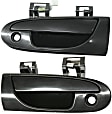 Front, Driver and Passenger Side Smooth Black Exterior Door Handle, With Key Hole