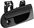 Front, Driver and Passenger Side Smooth Black Exterior Door Handle, With Key Hole
