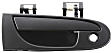 Front, Driver and Passenger Side Smooth Black Exterior Door Handle, With Key Hole
