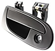 Front, Driver and Passenger Side Smooth Black Exterior Door Handle, With Key Hole