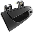 Front, Driver and Passenger Side Smooth Black Exterior Door Handle, With Key Hole