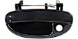 Front, Driver and Passenger Side Smooth Black Exterior Door Handle, With Key Hole