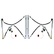 Front, Driver and Passenger Side Power Window Regulator, With Motor