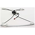 Front, Driver and Passenger Side Power Window Regulator, With Motor