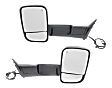 2018 Ram 2500 - Driver and Passenger Side Towing Mirror, For Models With  Package, Power Adjust, Heated, Textured Black, Power Folding, In-housing Signal Light, With Blind Spot Glass, No Memory, With Puddle Light, No Auto-Dimming