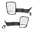 Driver and Passenger Side Towing Mirrors, Power Adjust, Heated, Power Folding, Textured Black, In-housing Signal Light, With Memory, With Puddle Light, With Blind Spot Glass, With Temperature Sensor
