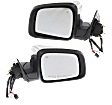 Driver and Passenger Side Mirror, Power Adjust, Heated, Manual Folding, Chrome, In-housing Signal Light, With Memory, No Puddle Light, No Auto-Dim, No Blind Spot Feature