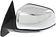 Driver and Passenger Side Mirror, Power Adjust, Heated, Manual Folding, Chrome, In-housing Signal Light, With Memory, No Puddle Light, No Auto-Dim, No Blind Spot Feature