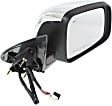 Driver and Passenger Side Mirror, Power Adjust, Heated, Manual Folding, Chrome, In-housing Signal Light, With Memory, No Puddle Light, No Auto-Dim, No Blind Spot Feature