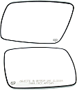 Driver and Passenger Side Mirror Glass, Heated, No Blind Spot Feature