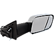 Driver and Passenger Side Towing Mirror, Power Adjust, Heated, Manual Folding, Chrome, In-housing Signal Light, With Memory, With Puddle Light, No Auto-Dim, With Blind Spot Glass