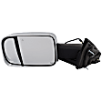 Driver and Passenger Side Towing Mirror, Power Adjust, Heated, Manual Folding, Chrome, In-housing Signal Light, With Memory, With Puddle Light, No Auto-Dim, With Blind Spot Detection in Glass