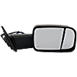Driver and Passenger Side Towing Mirror, Power Adjust, Heated, Manual Folding, Textured Black, In-housing Signal Light, With Memory, With Puddle Light, No Auto-Dim