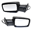 Driver and Passenger Side Mirror, Power Adjust, Heated, Power Folding, Textured Black, In-housing Signal Light, No Memory, With Puddle Light, No Auto-Dimming, No Blind Spot Feature