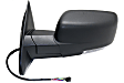Driver and Passenger Side Mirror, Power Adjust, Heated, Power Folding, Textured Black, In-housing Signal Light, No Memory, With Puddle Light, No Auto-Dimming, No Blind Spot Feature